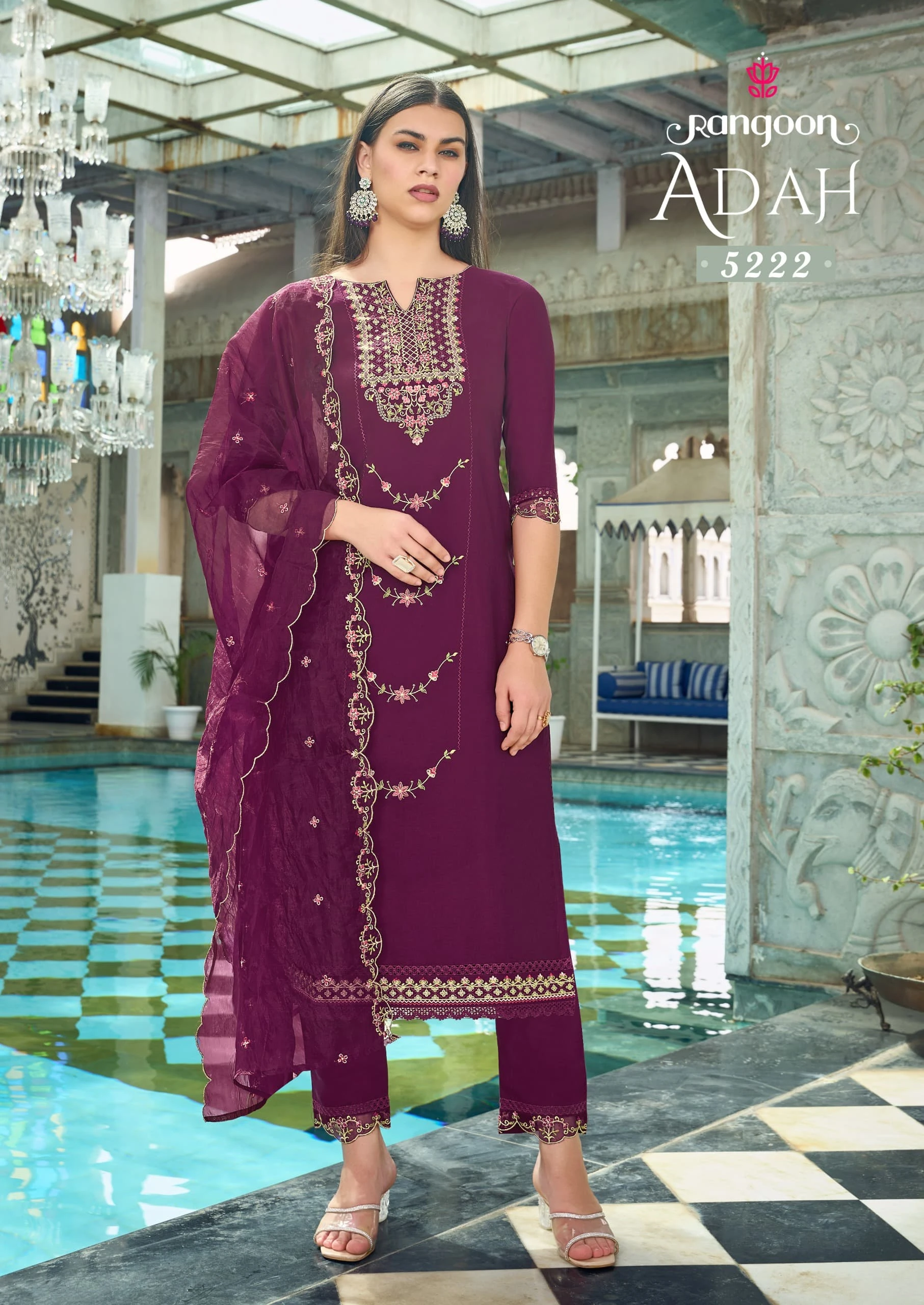 Rangoon Adah Viscose Wholesale Readymade Salwar Suit Catalog — Wholesale Salwar Suits, Rangoon wholesale from Surat - Gallery Image 4